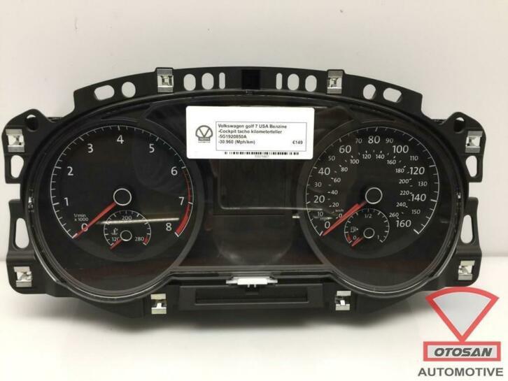 vw golf 7 tsi usa cockpit km teller tacho 5g1920850a, Auto-onderdelen, Gebruikt, Volkswagen, Volkswagen AG, Vw@volkswagen.de