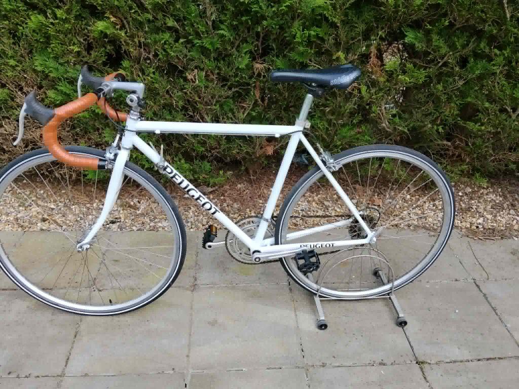 witte  Peugeot koersfiets smal kader in zeer goede staat, Autres marques, Frein sur jante, 49 à 53 cm, Aluminium
