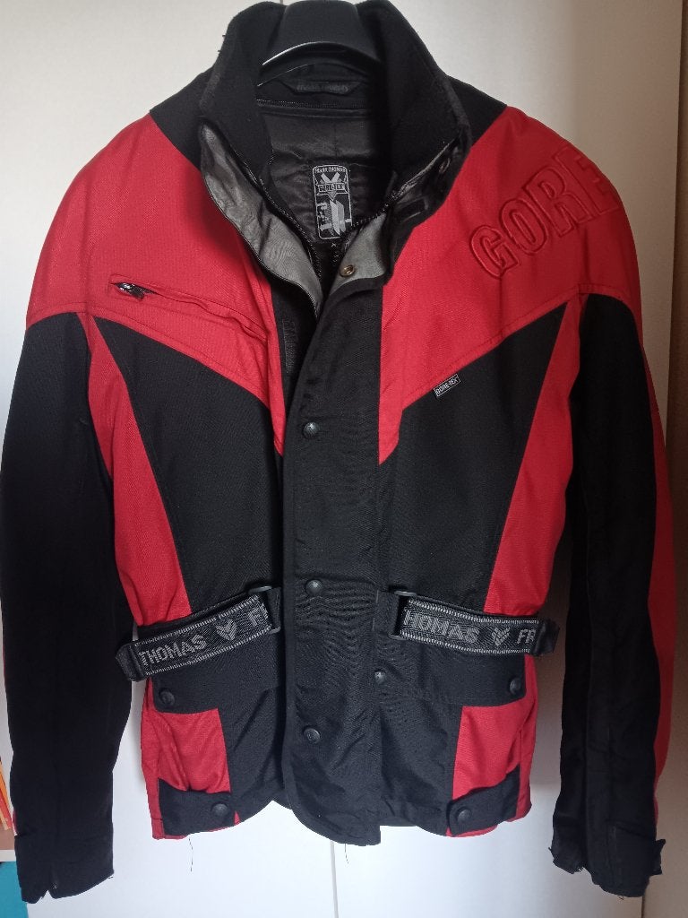 Motorjas Rood/Zwart, Motoren, Kleding | Motorkleding, Ophalen, Jas | textiel, Dames, Frank Thomas