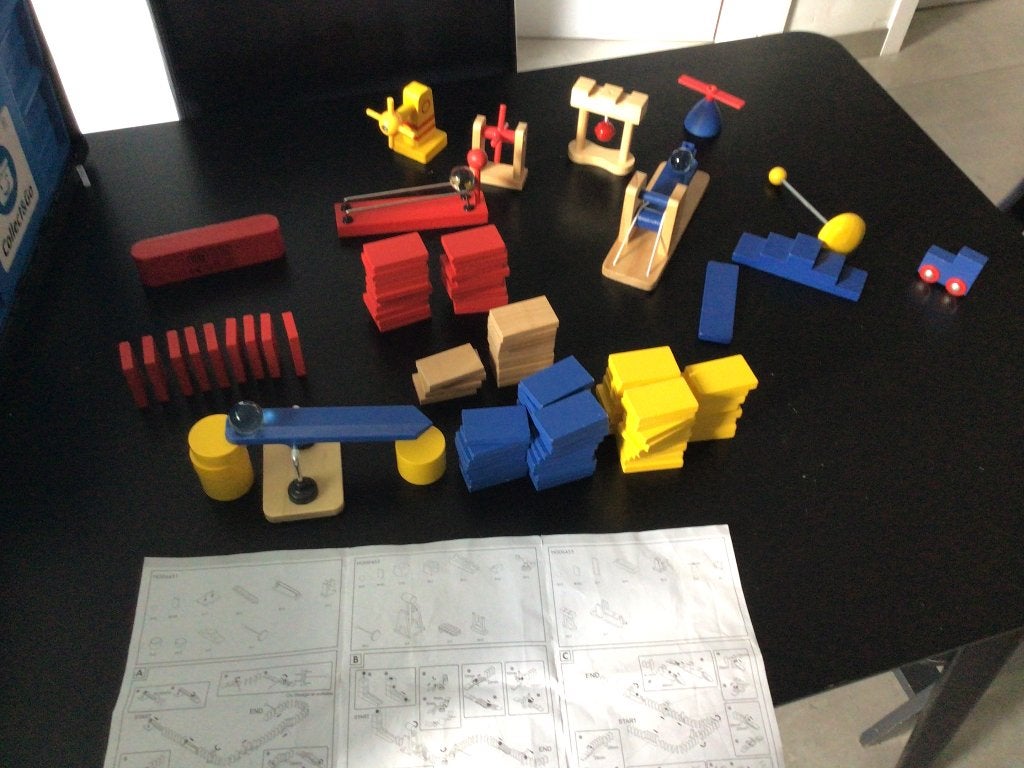 Houten domino blokken, Kinderen en Baby's, Ophalen, Gebruikt, Overige typen