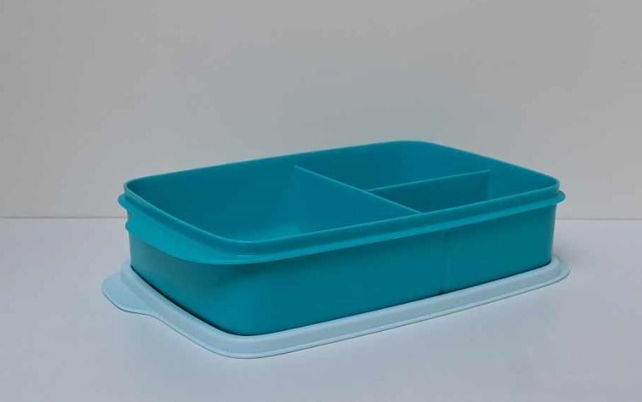 Tupperware™ « Lunchbox Compartimentée » bleu, Envoi, Neuf, Bleu, Boîte