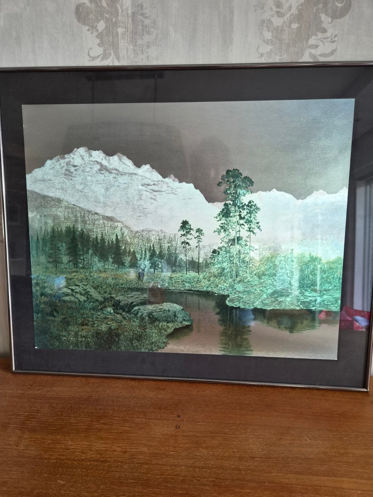 Schilderij met hert, Ophalen