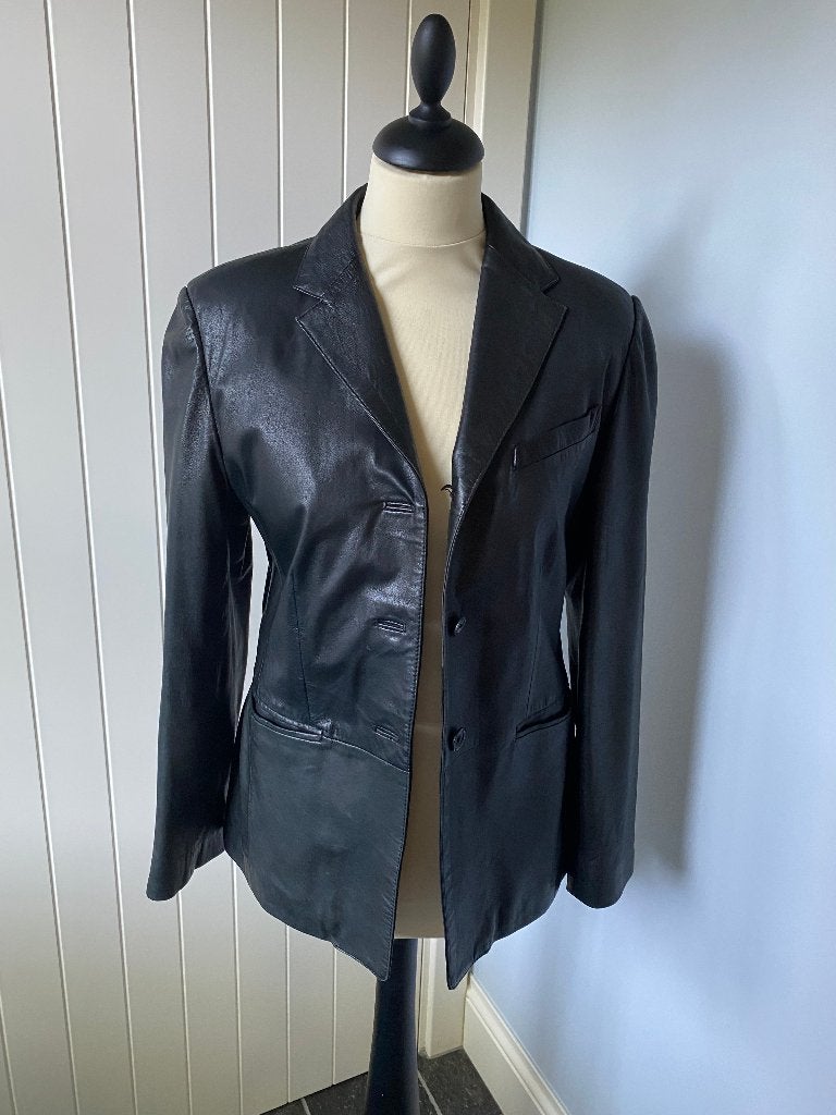 Natan lederen jasje in zwart supermals nappaleder - 40/42, Kleding | Dames, Maat 38/40 (M), Zwart, Ophalen of Verzenden, Zo goed als nieuw