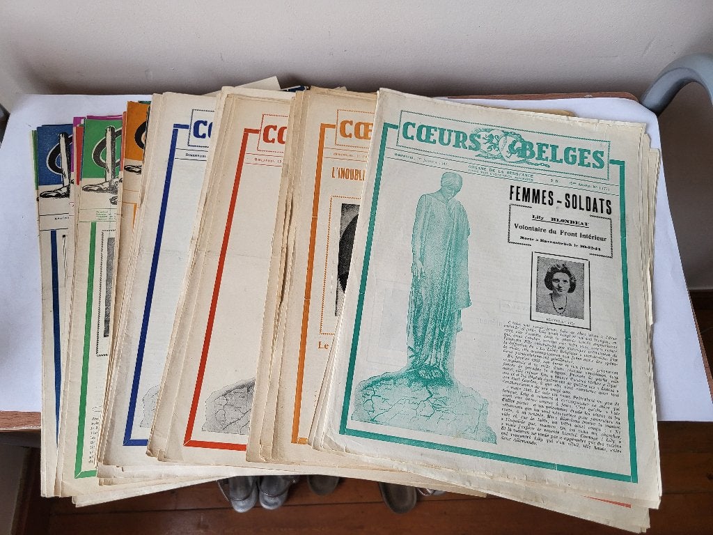 Lot 50  CŒURS BELGES 1947 - 1949 / Résistance Belgique WW2, Collections, Enlèvement ou Envoi