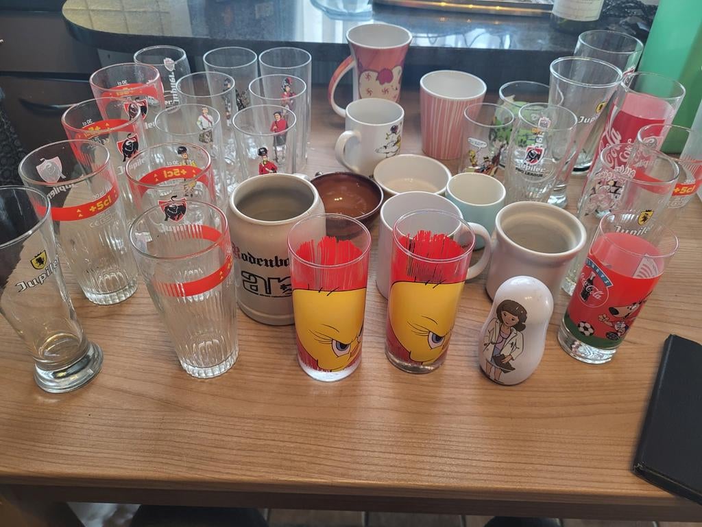 Specaile gelazen jupiler,disney,cola enz... lotverkoop, Verzamelen, Ophalen of Verzenden