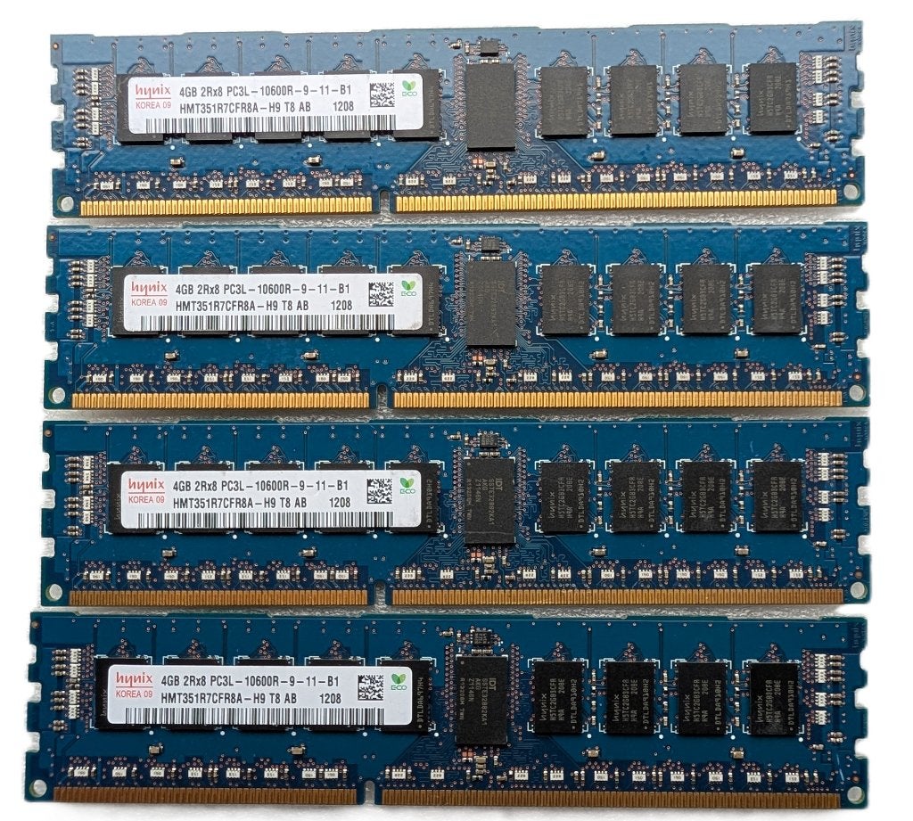16GB SK Hynix DDR3 ECC Server RAM (4x 4GB – Uit DL360p G8), Computers en Software, RAM geheugen, Ophalen, Gebruikt, Server, DDR3
