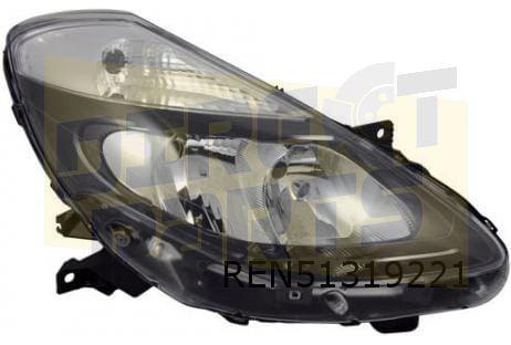 Renault Clio III (1/11-1/13) koplamp Links (zwart) Origineel, Neuf, -, Renault, -