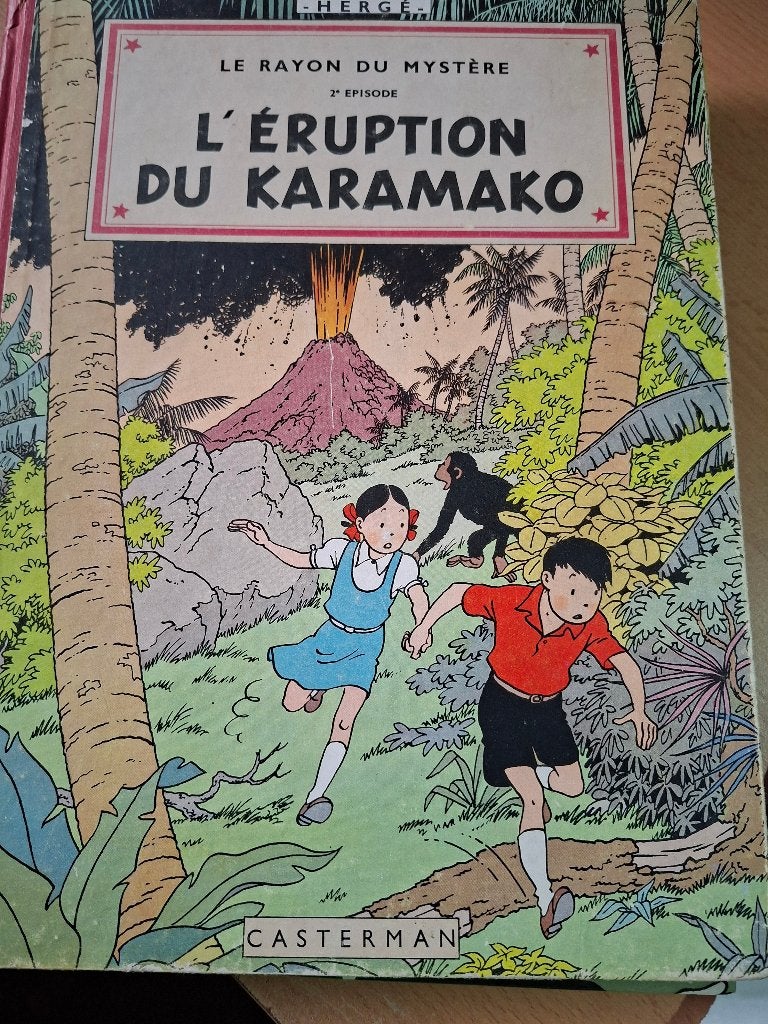 L'éruption du Karamako, Enlèvement, Utilisé, HERGE