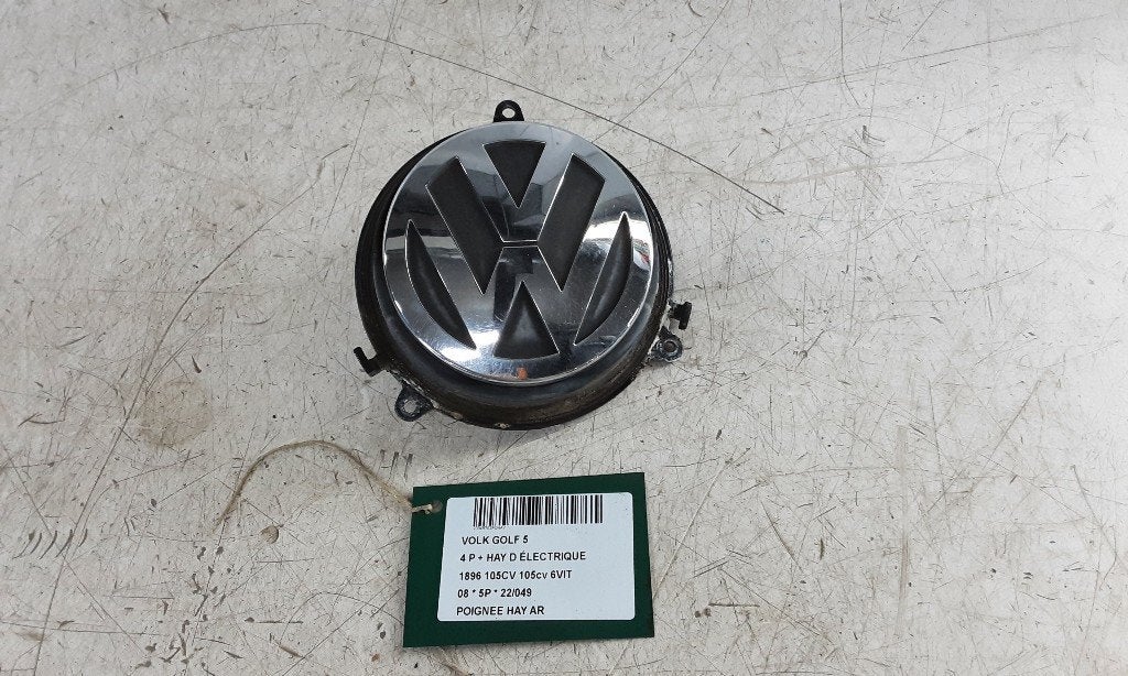 POIGNEE COFFRE / HAYON ARRIERE Golf V (1K1) (03C5827469D), Volkswagen, Volkswagen AG, Utilisé, Kundenbetreuung@volkswagen.de