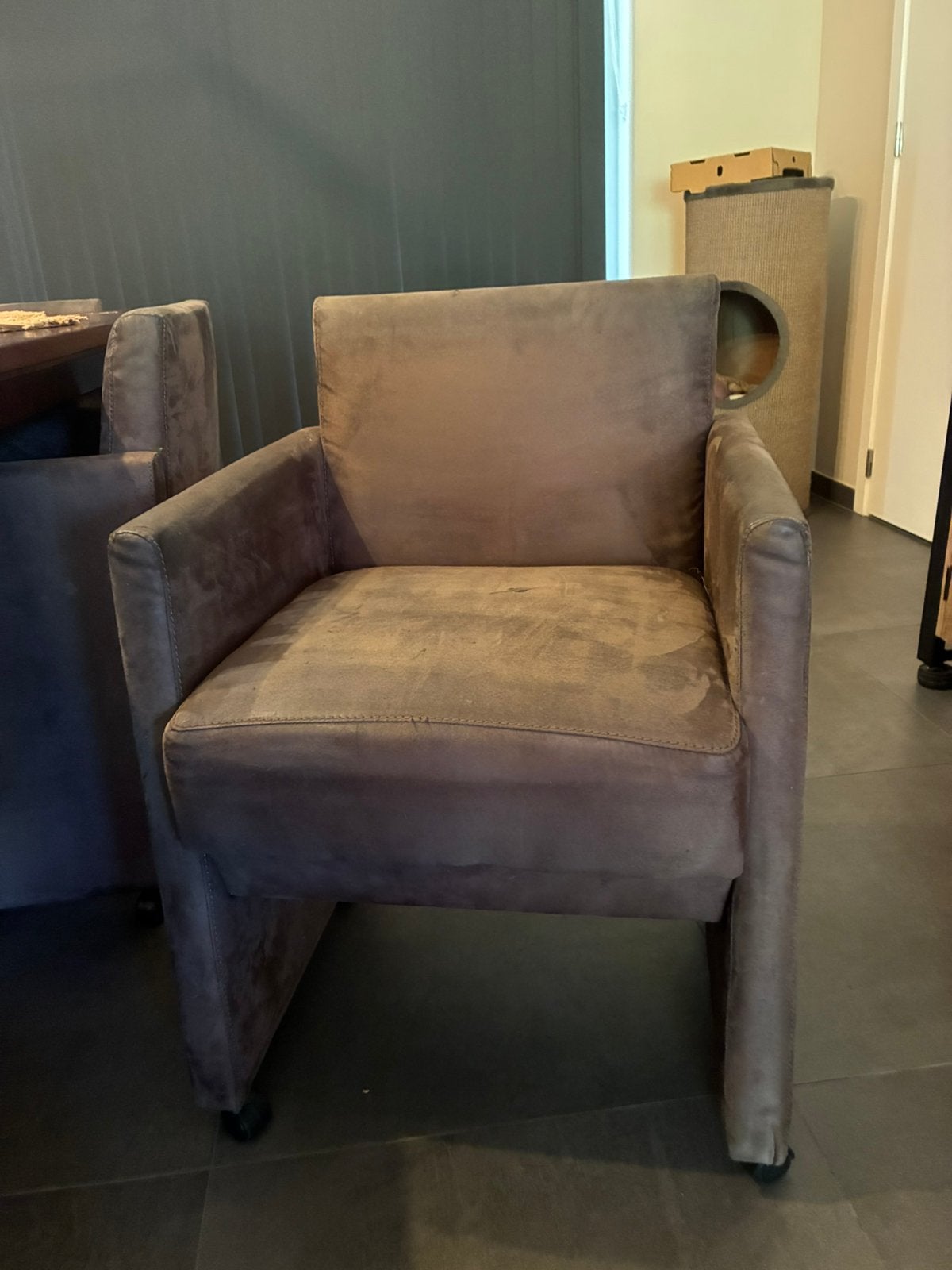Gratis !  6 Eetkamerstoelen Prima staat !!, Ophalen, Overige materialen, Gebruikt, Bruin
