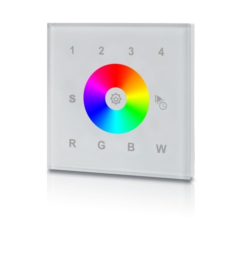 LED RF Remote Wall Controller RGB+W wit 4 zones, Verzenden