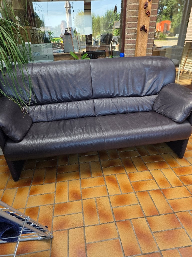 Lederen Sofa, Ophalen, Gebruikt, Driepersoons, Leer