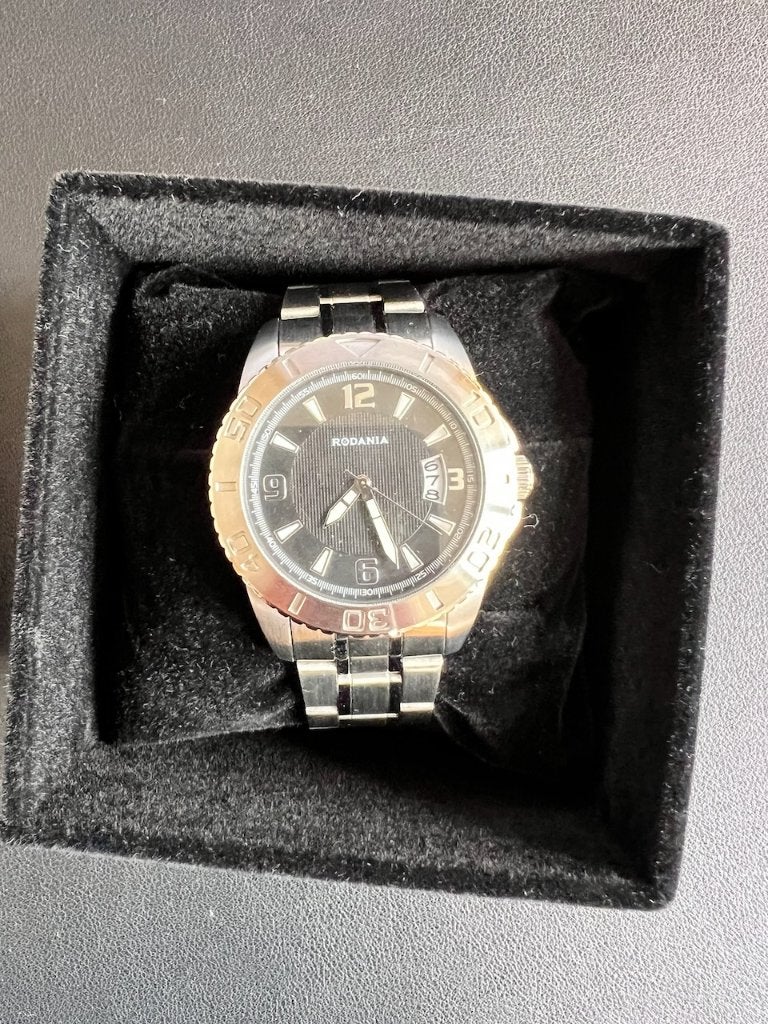 Rodania heren horloge- batterij te vervangen, Montre-bracelet, Autres marques, Acier, Enlèvement