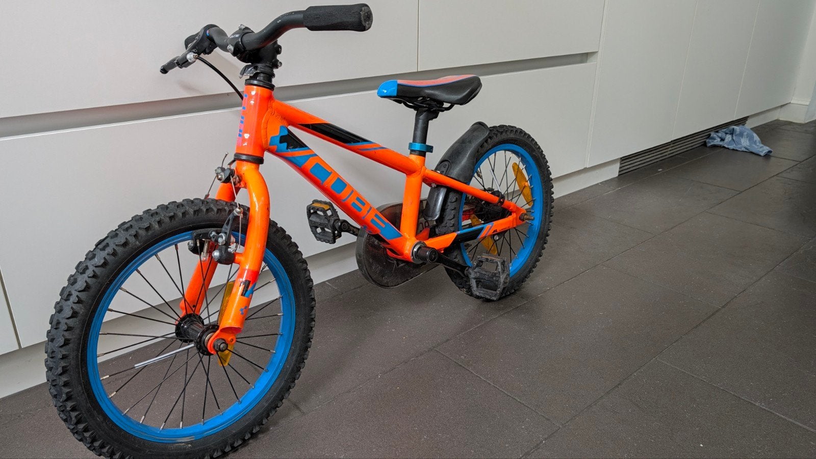 kinderfiets 16 inch, Fietsen en Brommers, Ophalen, Terugtraprem, Cube, 16 tot 20 inch