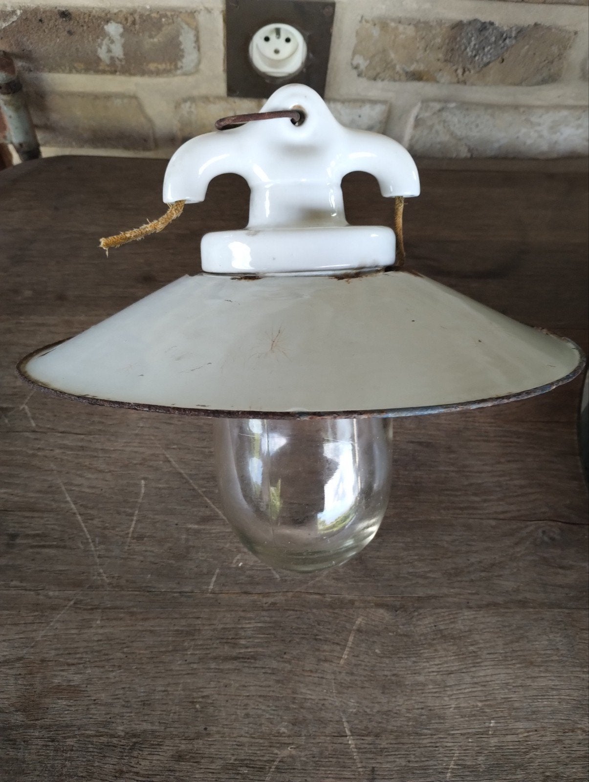 Lampe de ferme, lampe ancienne en porcelaine, lampe de ferme, Enlèvement ou Envoi