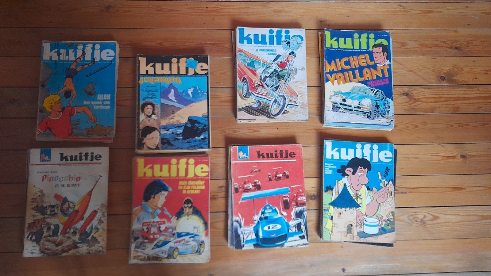 79 weekbladen van Kuifje uit de jaren 70 /80  in pakket, Boeken, Europa, Meerdere comics, Ophalen, Gelezen