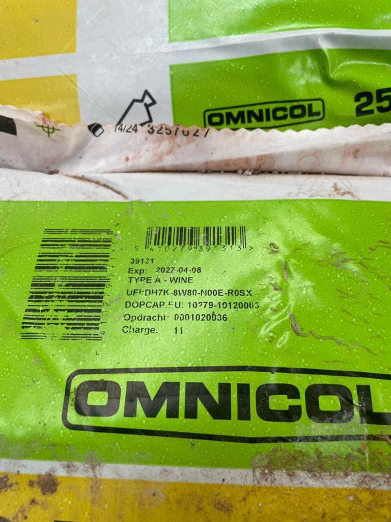 Omnicol dunbedlijm wine, Ophalen