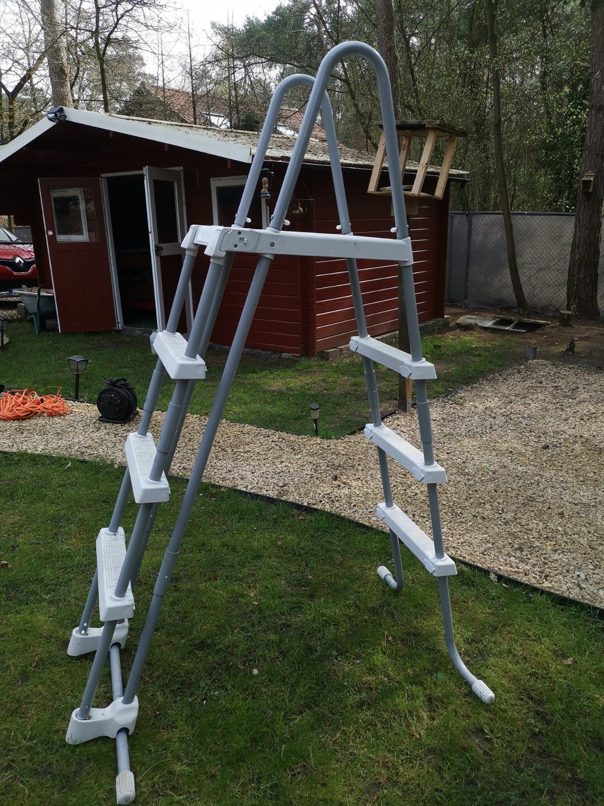 Zwembad ladder, Ophalen, Ladder
