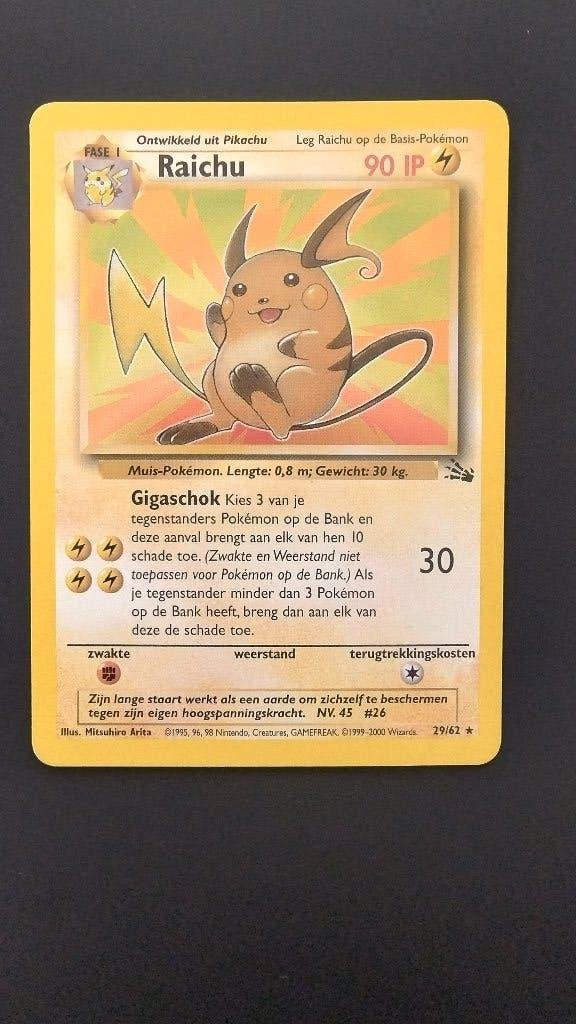Raichu Fossil unlimited dutch, Ophalen, Gebruikt, Losse kaart