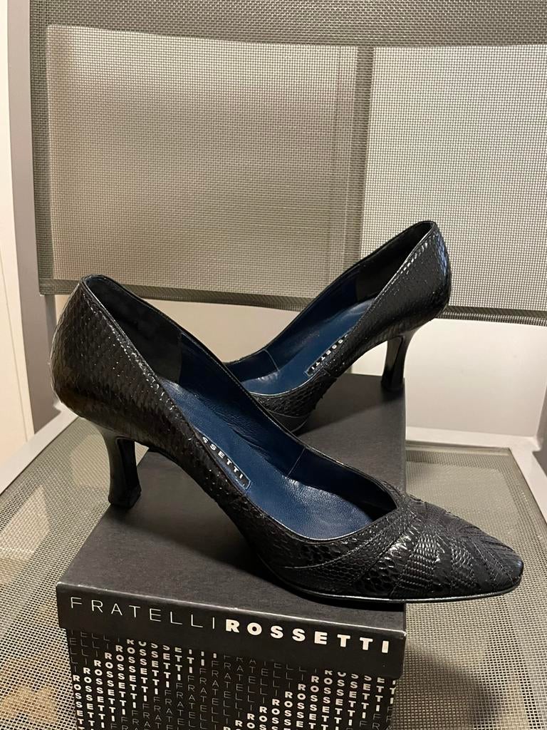 Fratelli Rossetti lederen hoge hakken, Ophalen of Verzenden, Zo goed als nieuw, Zwart, Schoenen met hoge hakken