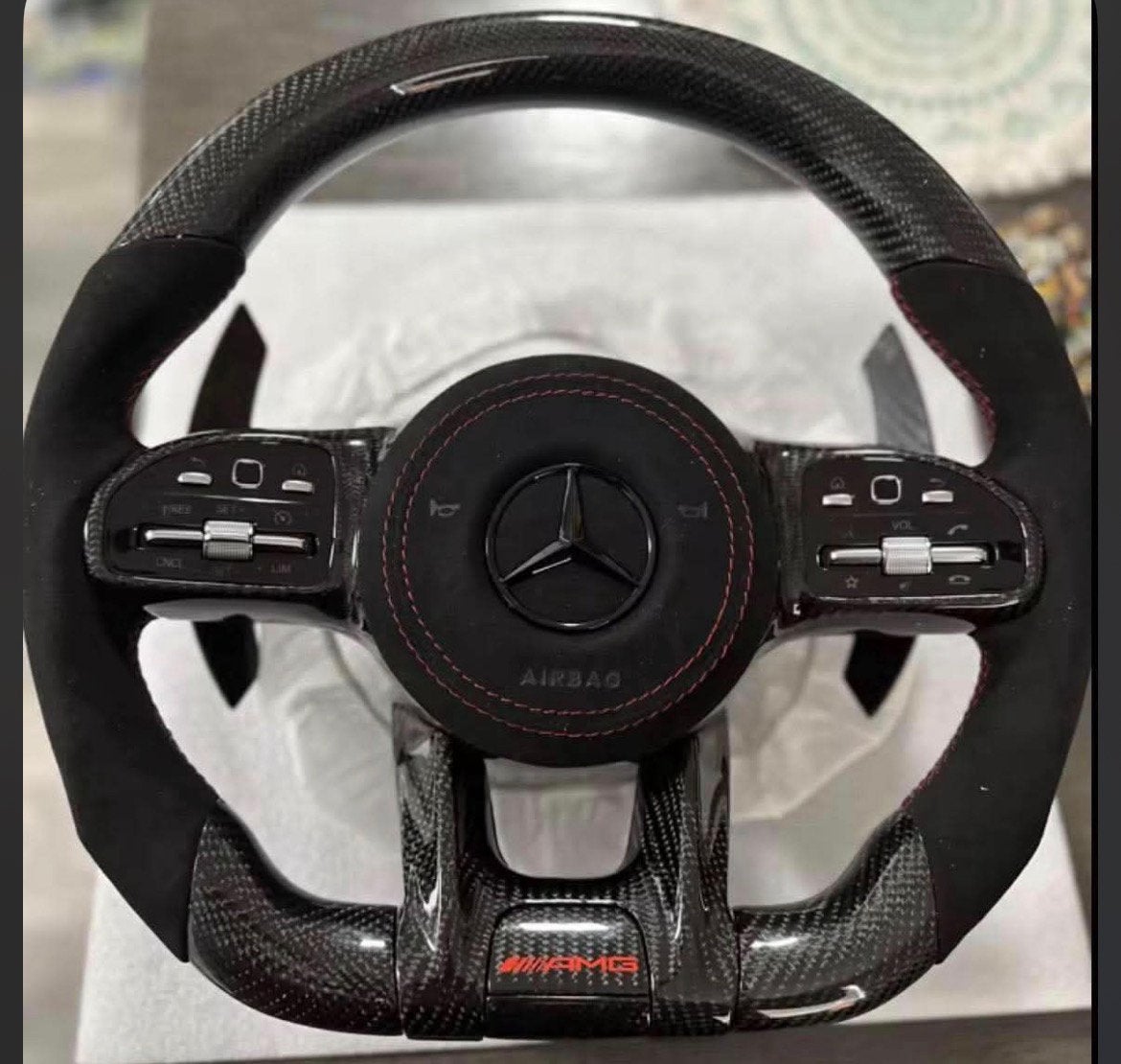 Custom Mercedes sportstuur | Carbon, LED & Alcantara, Auto-onderdelen, Ophalen of Verzenden, Nieuw, Skoda