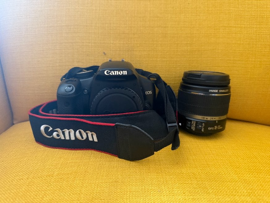 Canon EOS 450D + Objectif EF-S 18-55mm IS + Accessoires, TV, Hi-fi & Vidéo, Stabilisation d'image, Canon, Moins de 4 fois, Comme neuf