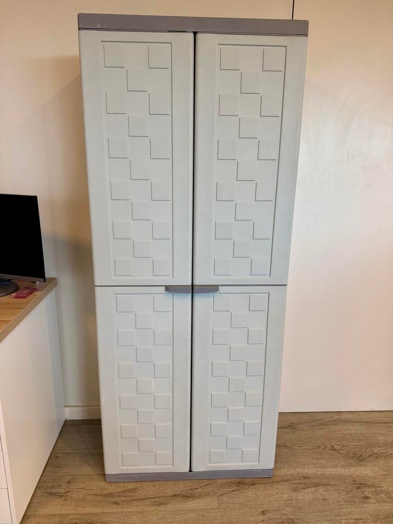 Terry Kunststof Opbergkast - 4 Planken - 68x40x166 cm, Ophalen, Zo goed als nieuw, Kunststof