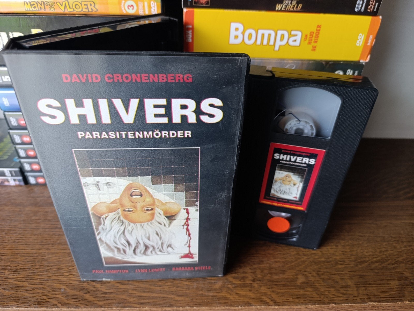 VHS ex rental Shivers Duitstalig, Cd's en Dvd's, Ophalen of Verzenden, VHS