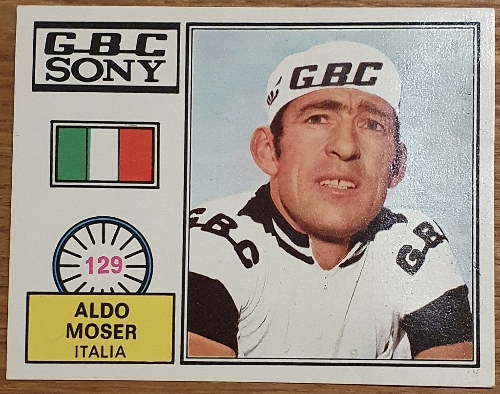 Aldo Moser - 129 (Panini Sprint 72) - Sticker, Collections, Enlèvement ou Envoi, Neuf, Sport