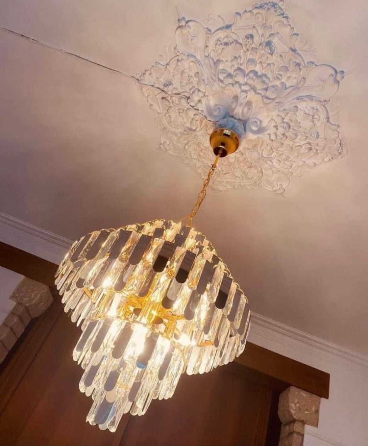 Lustre style baroque, Enlèvement, Comme neuf