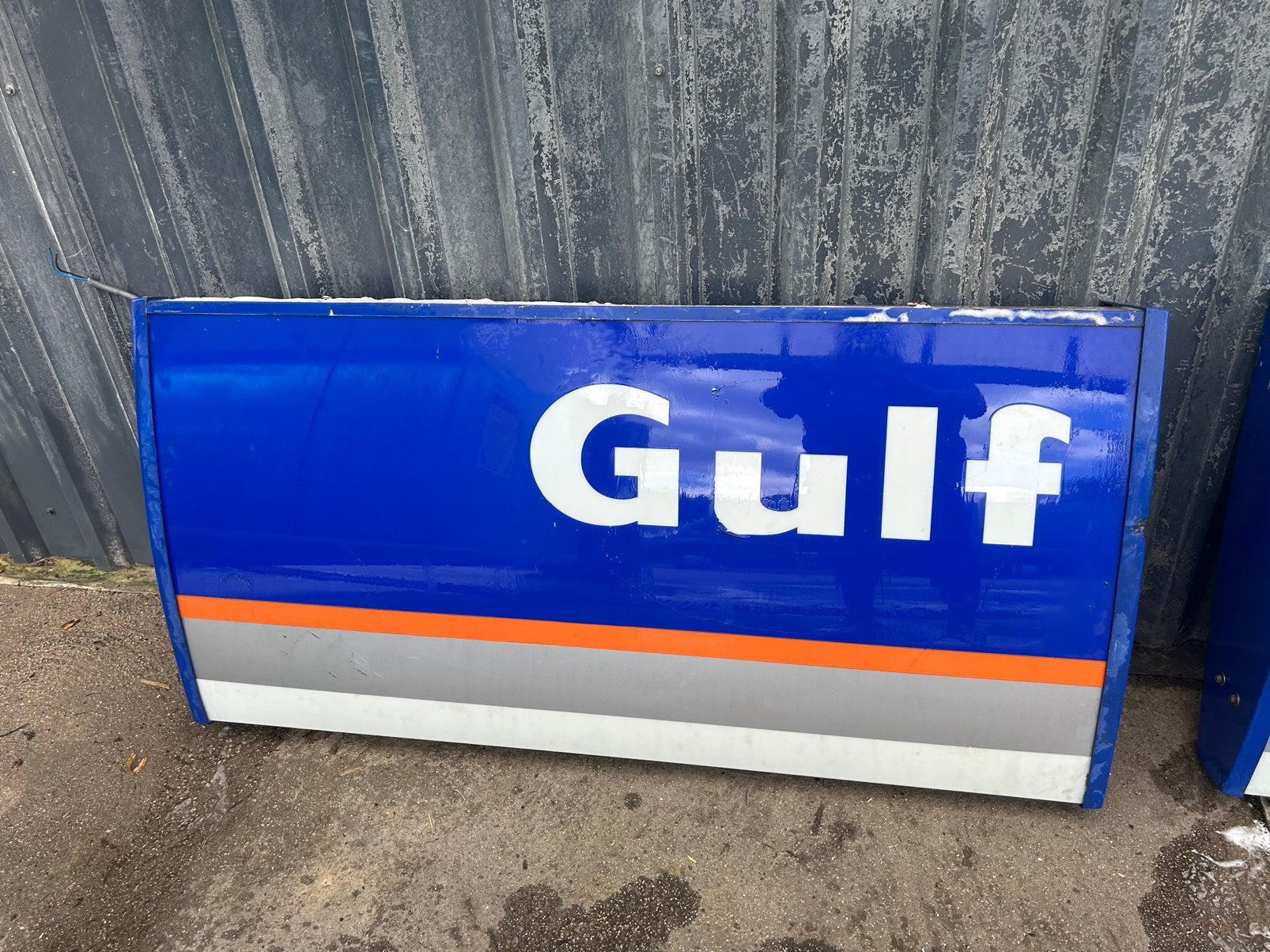 Gulf dubbelzijdig verlichte borden, Verzamelen, Merken en Reclamevoorwerpen, Ophalen