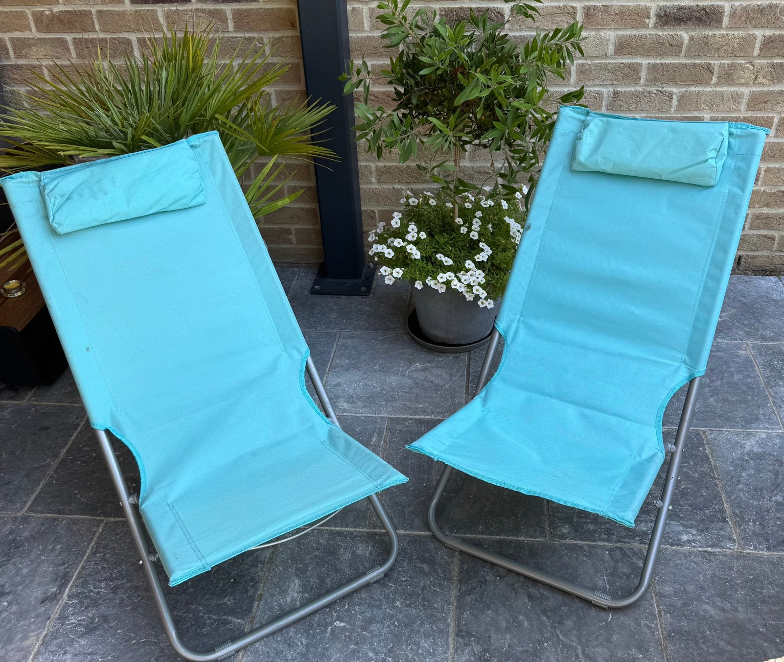 Set van 4 tuinstoelen, Tuin en Terras, Ligbedden, Ophalen, Zo goed als nieuw