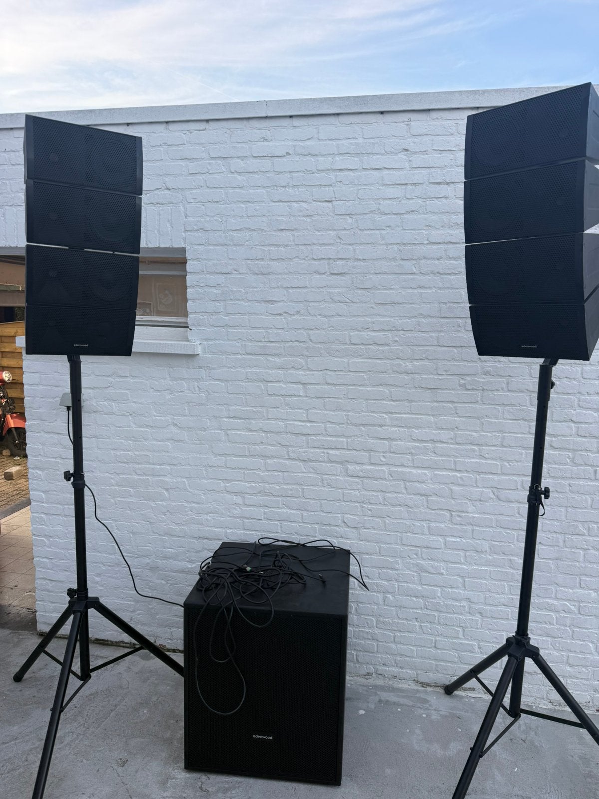 COMPLETE GELUIDSINSTALLATIE TE HUUR EDENWOOD CURVE SYSTEM 18, Muziek en Instrumenten, Ophalen, Zo goed als nieuw