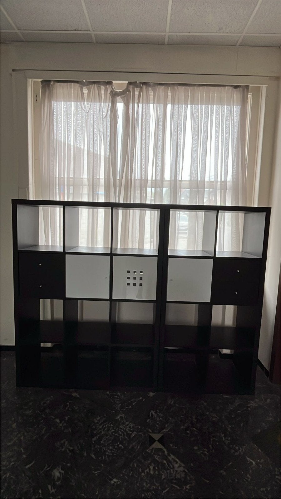 Meuble de rangement double noir & blanc – Design moderne, Enlèvement ou Envoi, Avec porte(s)