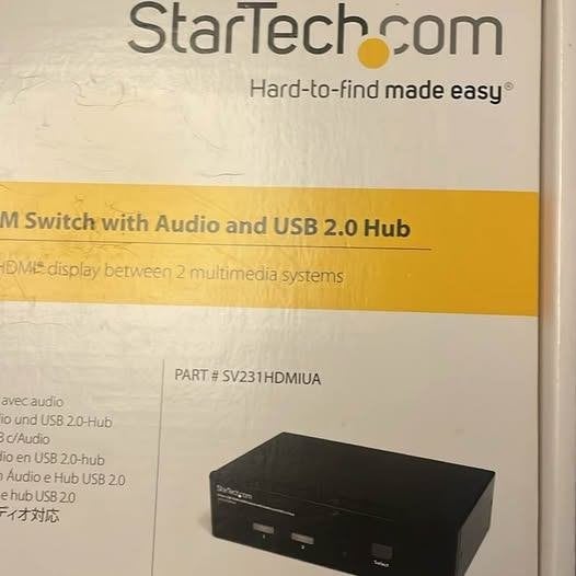 Switch KVM HDMI 2 ports USB avec Audio – Comme neuf, Enlèvement, Neuf, Hardware