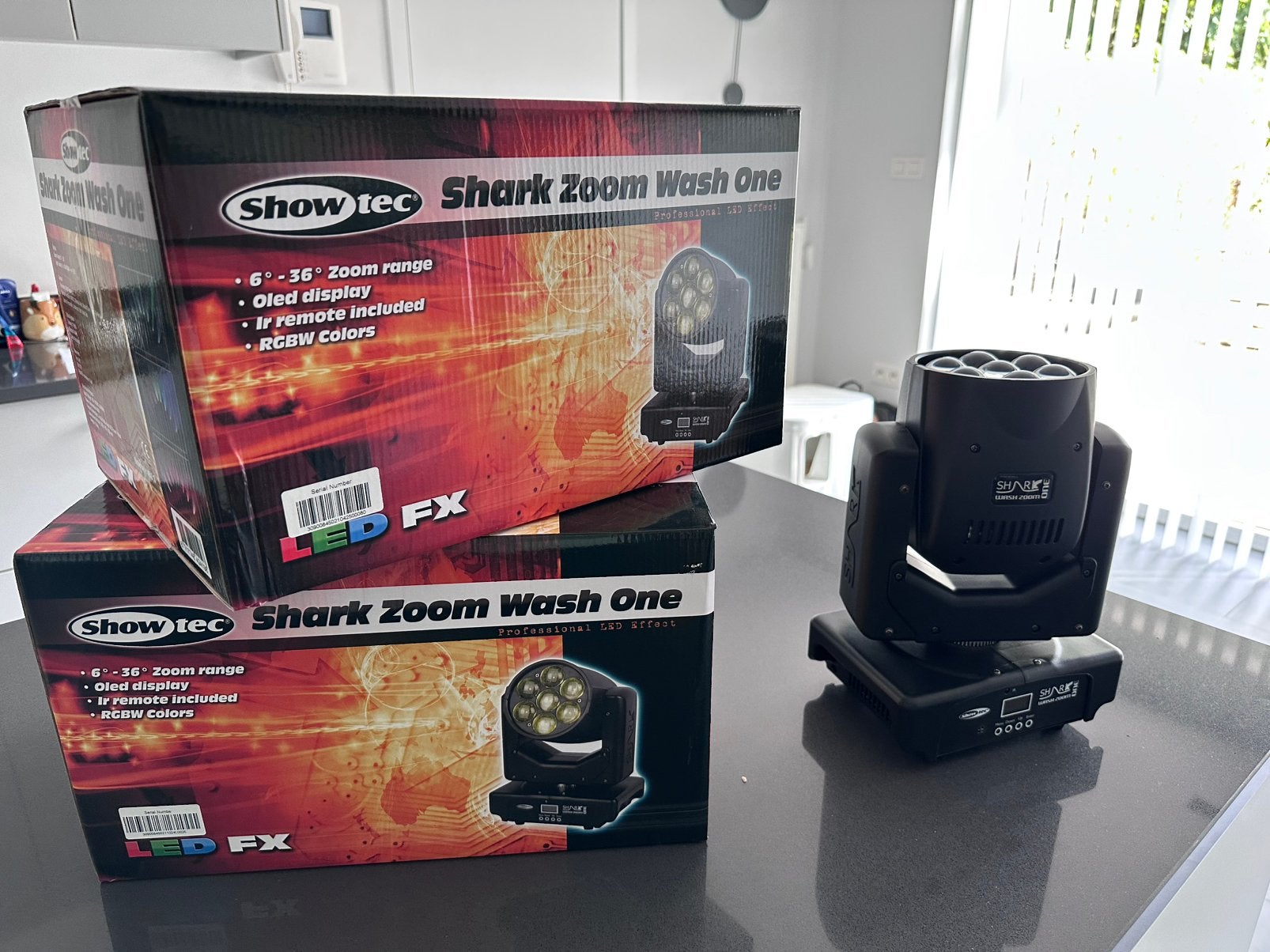 Movingheads Showtec Shark Zoom Wash 2x, Enlèvement, Comme neuf