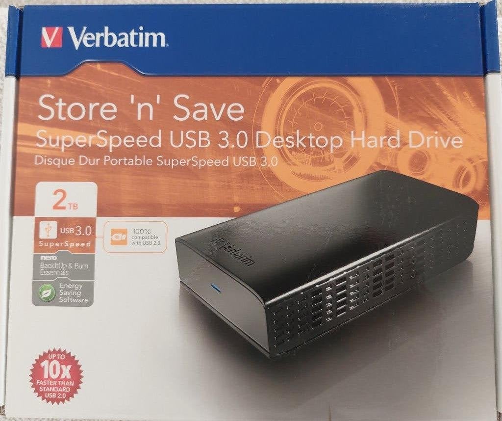 EXTERNE HARDE SCHIJF 2TB VERTABIM, Computers en Software, Ophalen, HDD, Zo goed als nieuw, VERTABIM