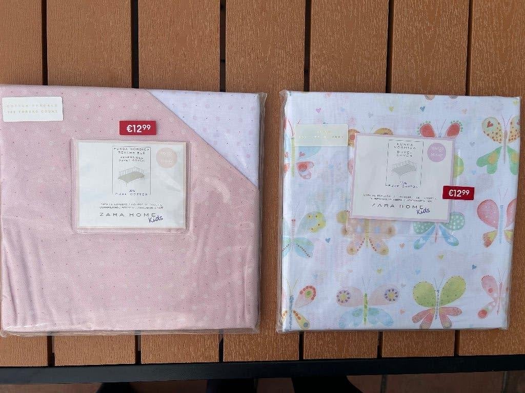 ️ LOT DE 2 HOUSSES DE COUETTE NEUVES (ZARA HOME), Neuf, Rose, Housse de couette, Fille