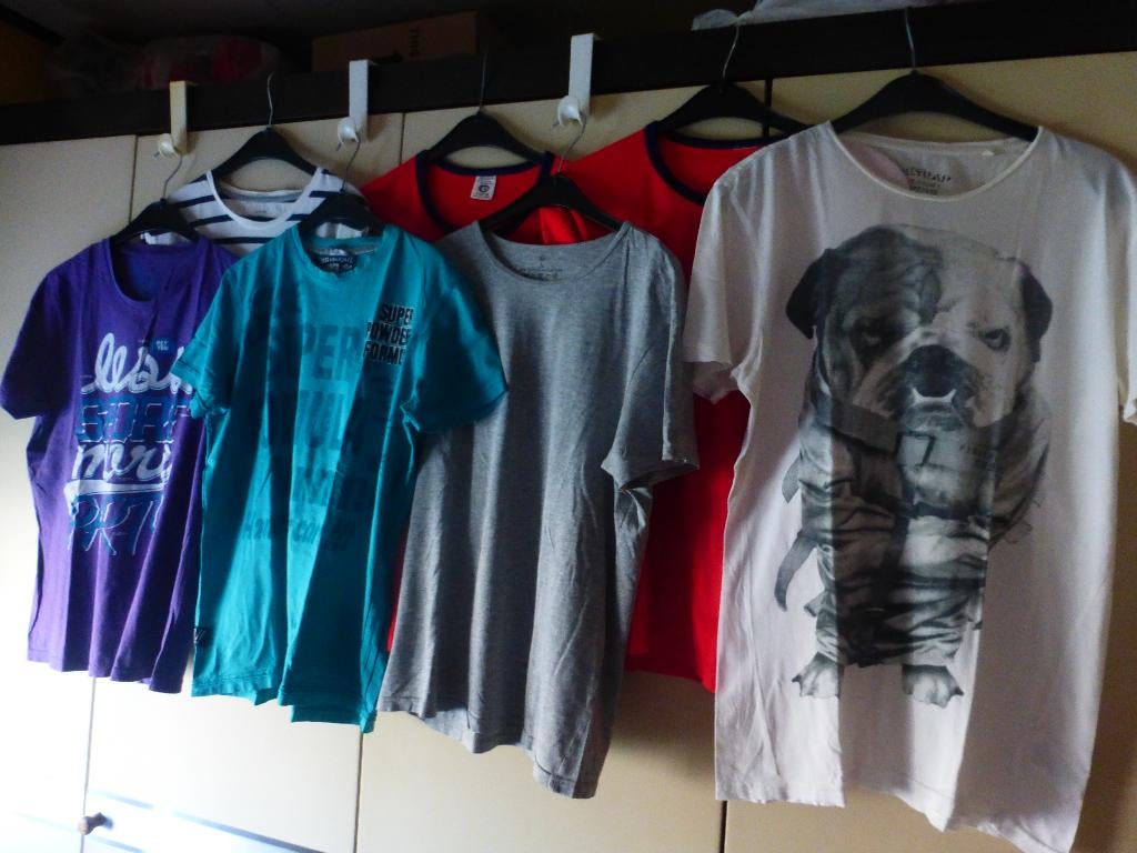 7 T: L T-shirts!! 6€ voor de 7, Ophalen of Verzenden