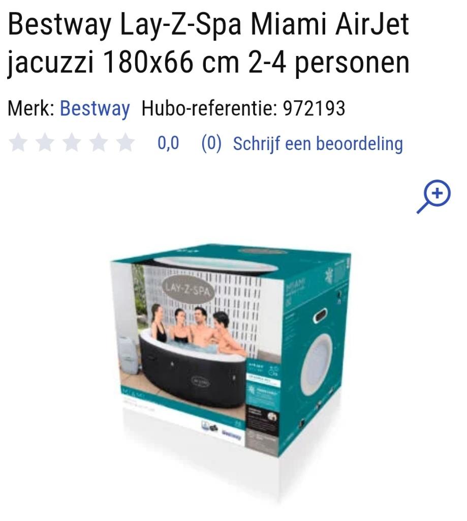 Bestway Lay Z Spa - bad, Jardin & Terrasse, Bains à remous et Spas, Enlèvement, Neuf, Couverture, Gonflable