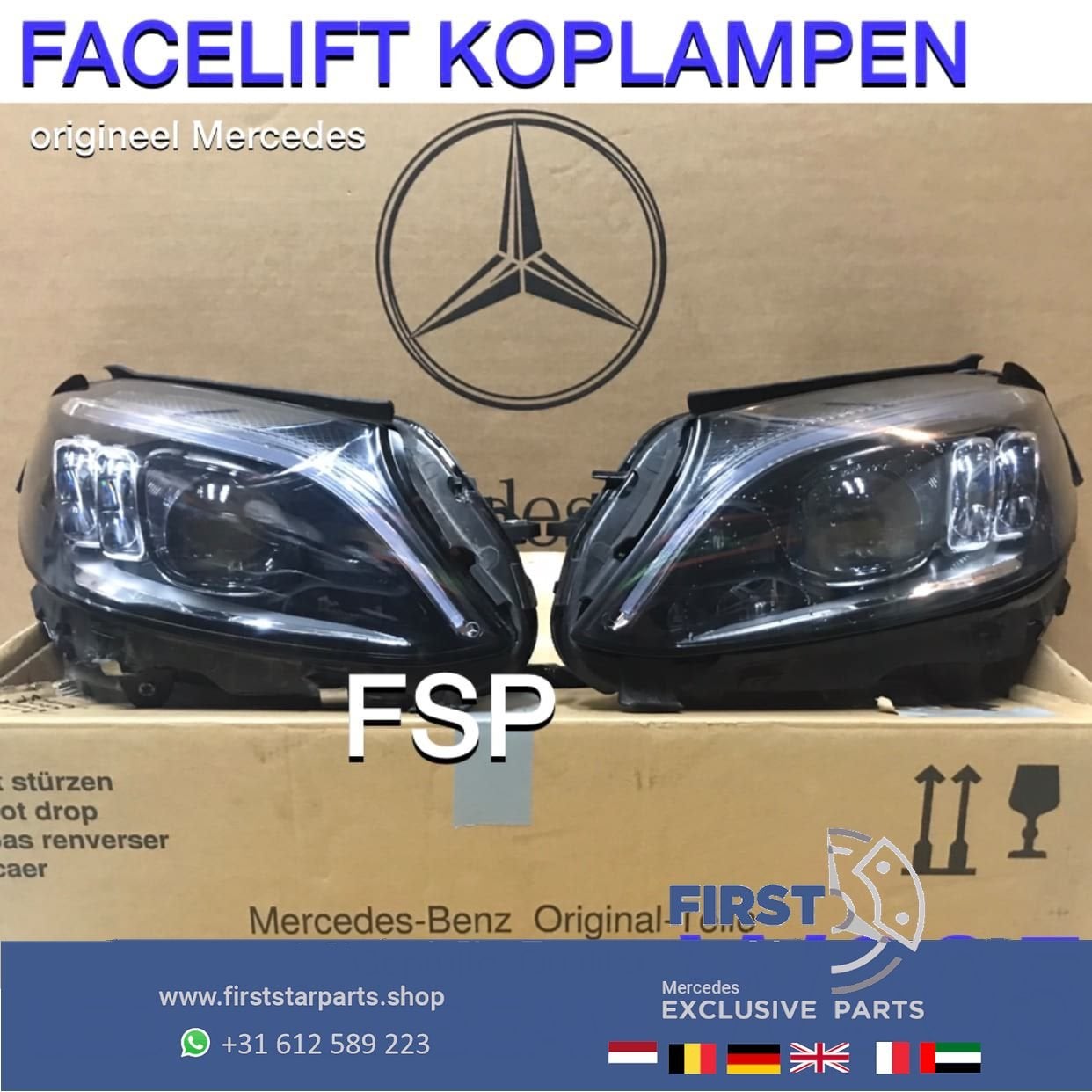 W205 Facelift Multibeam LED koplamp set Mercedes C Klasse ko, Gebruikt, -, Ophalen of Verzenden, -