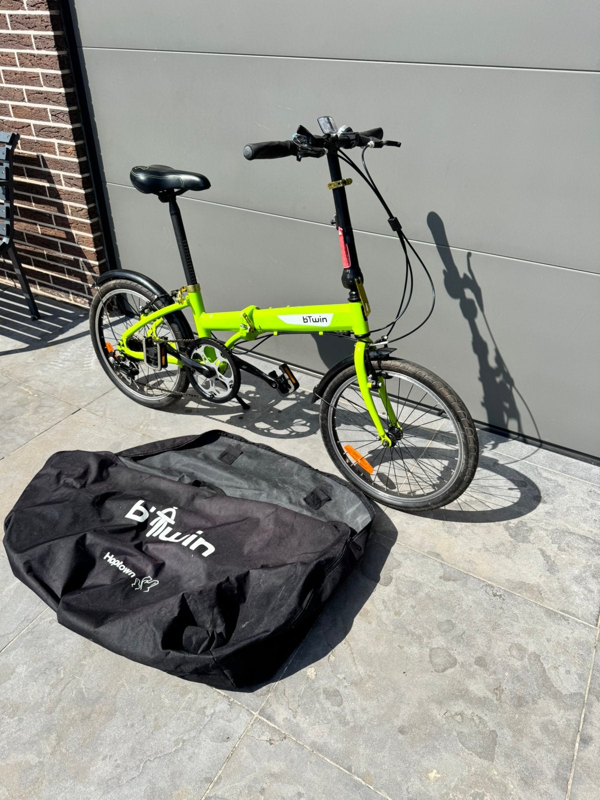 Vélo pliable btwin hoptown avec housse, Enlèvement, Comme neuf, 20 pouces ou plus, Vitesses