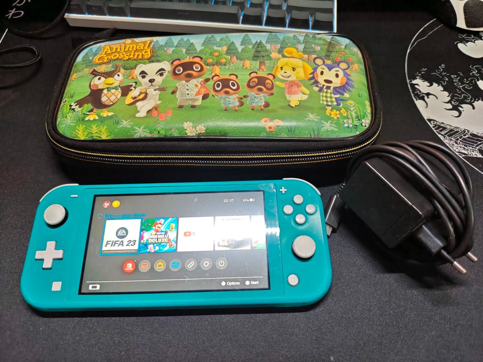 Nintendo Switch Lite, Enlèvement ou Envoi, Turquoise, Comme neuf, Avec housse de protection ou sac