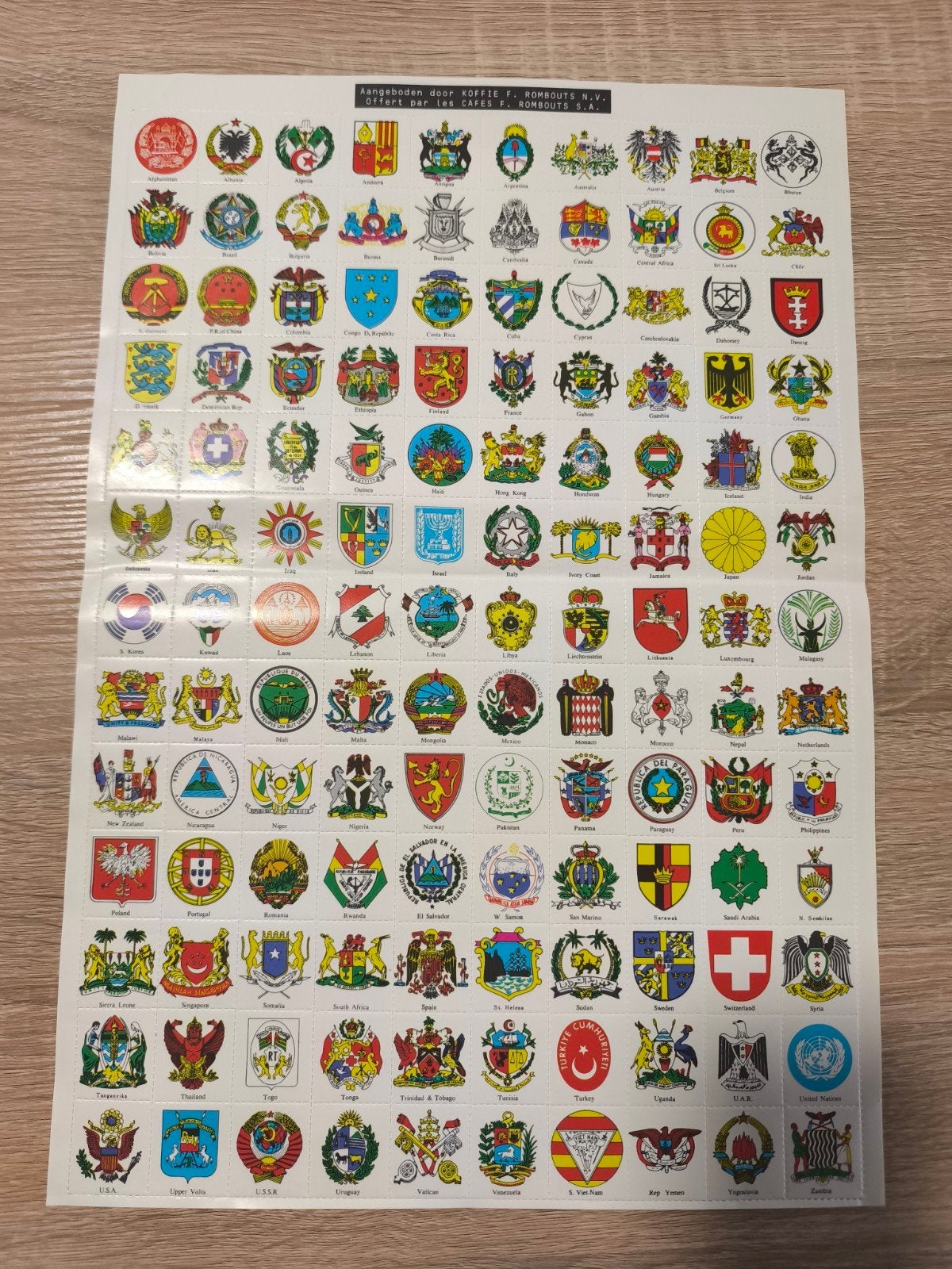 postzegels aangeboden door koffie rombouts, Enlèvement ou Envoi