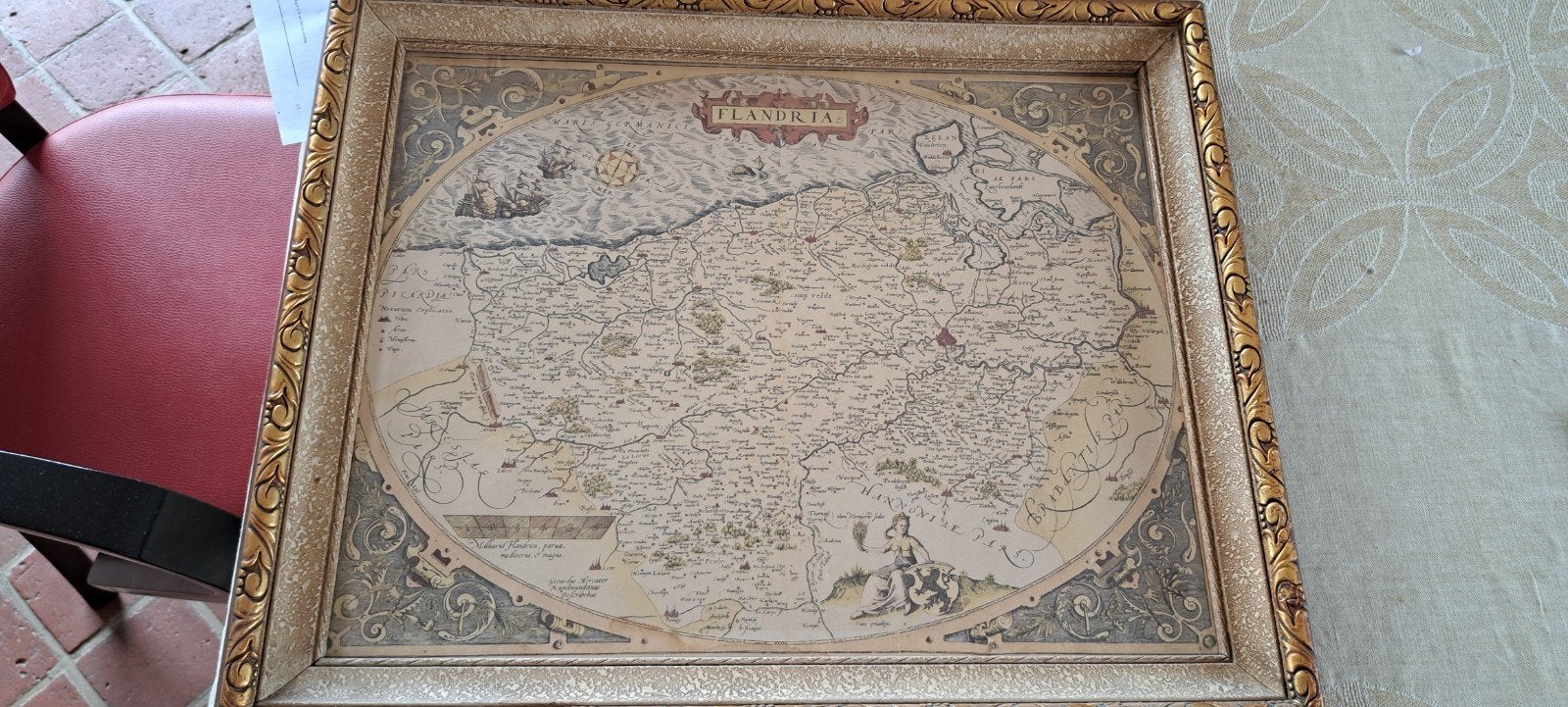 Flandria graafschap Vlaanderen, Livres, Atlas & Cartes géographiques, Enlèvement ou Envoi, Belgique, Utilisé, Ortelius