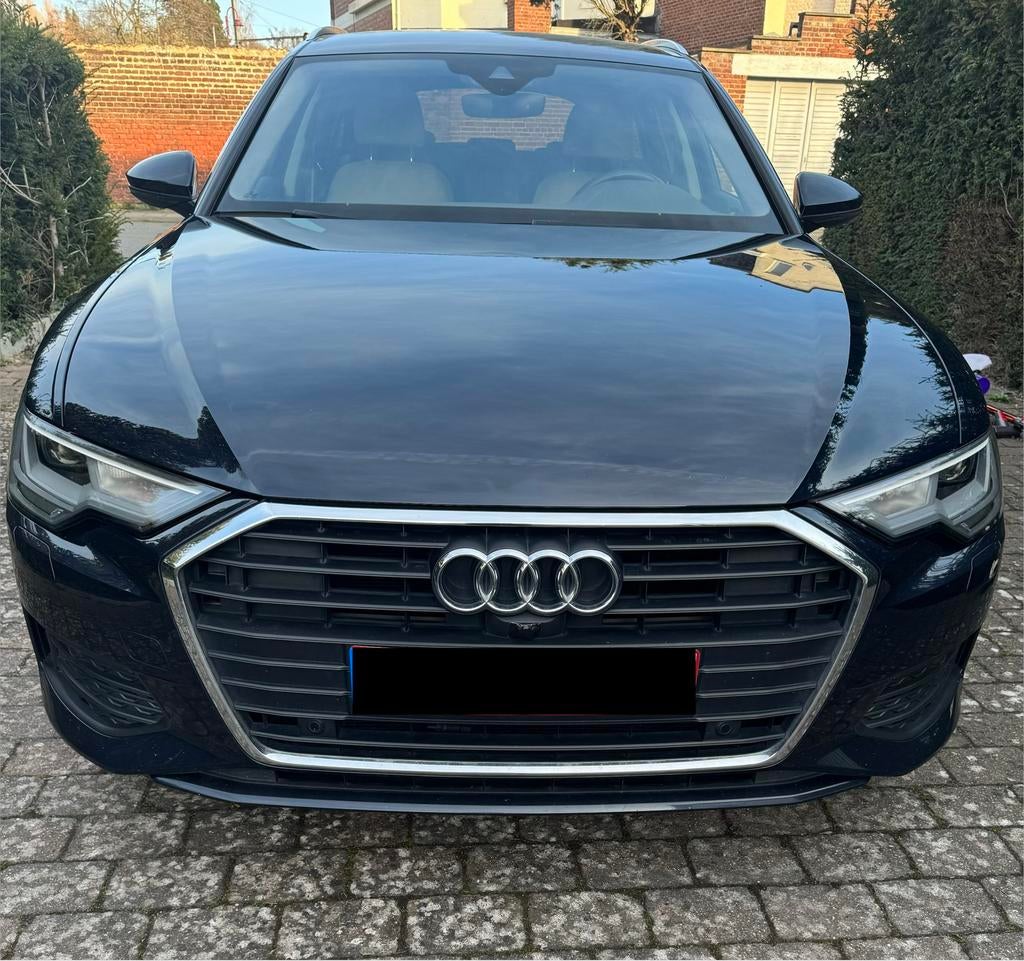 Audi A6C8 Avant 2019 Diesel, Auto's, Automaat, Blauw, Leder, 5 deurs