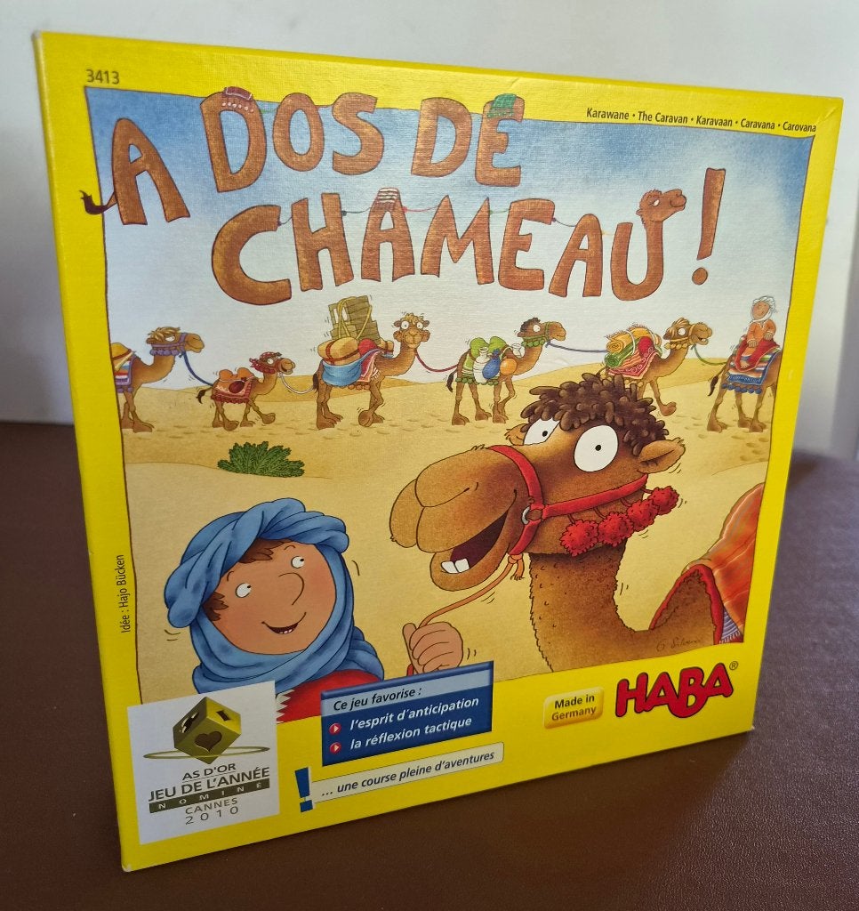 HABA „ON THE BACK OF A CAMEL” bordspel 100% COMPLEET!, Een of twee spelers, Ophalen, Zo goed als nieuw, Haba