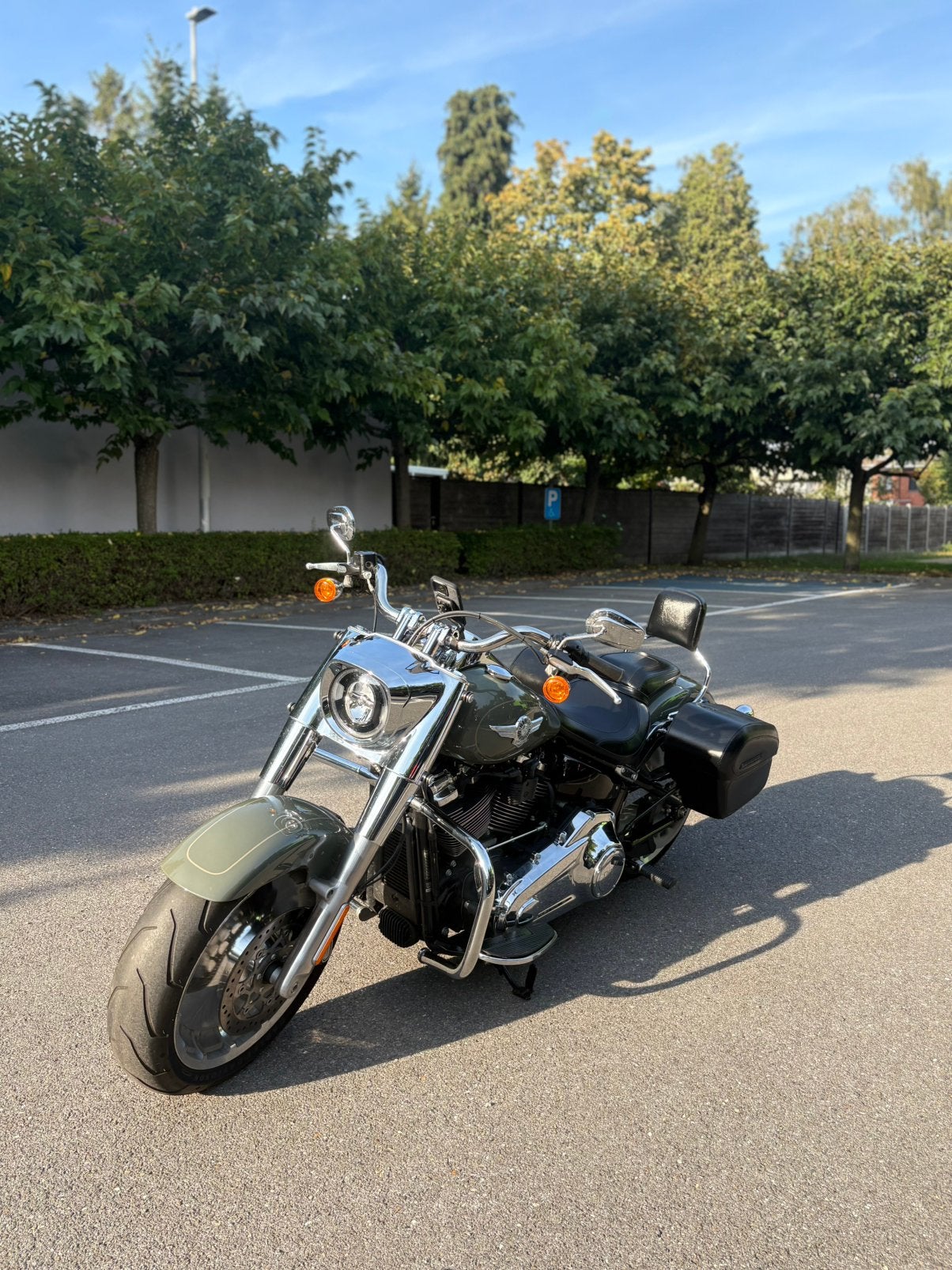Harley Davidson Softail Fat Boy 114 – 2021 – Deadwood Green, Motoren, 2 cilinders, Occasion, Particulier, Meer dan 35 kW