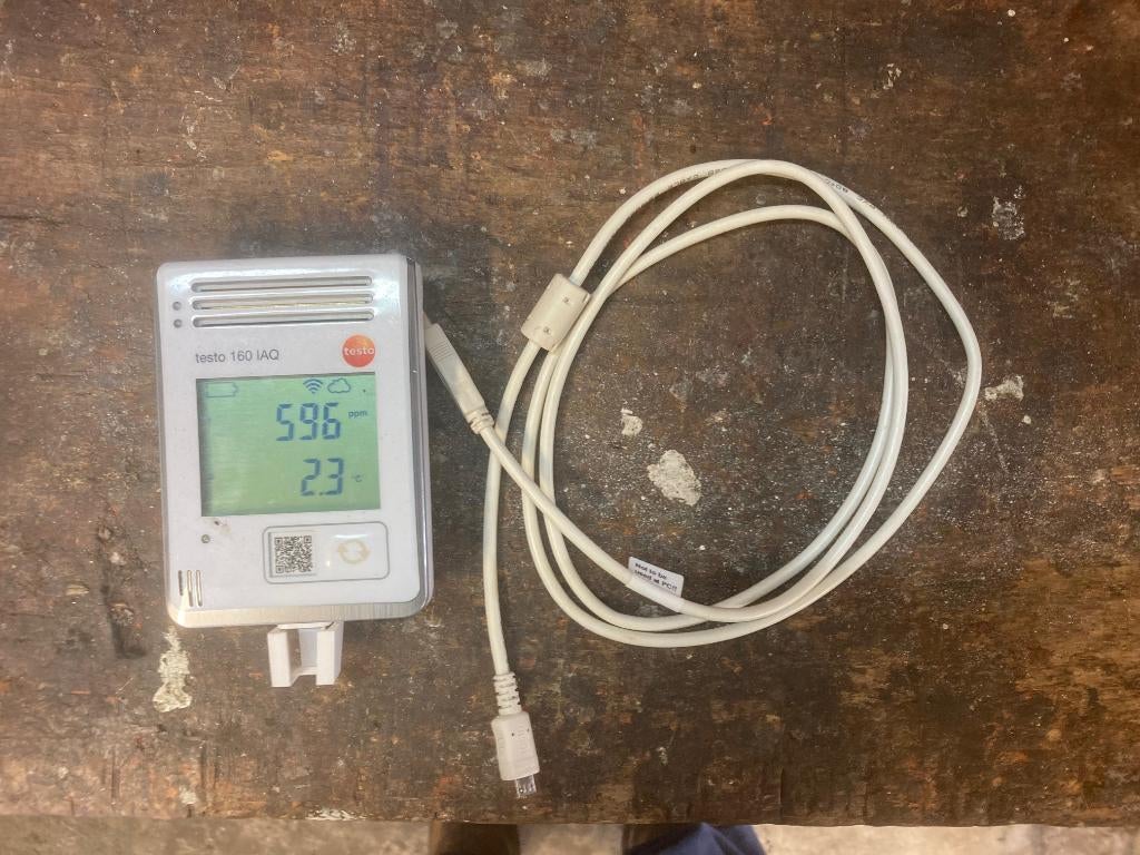 testo 160 IAQ - mini-datalogger (CO2 en temp), Doe-het-zelf en Bouw, Meetapparatuur, Ophalen of Verzenden, Temperatuur