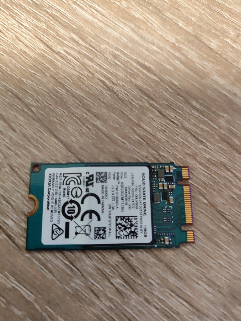 Kioxia Nvme m.2 ssd 128GB 2242, 128GB, SSD, Interne, Desktop